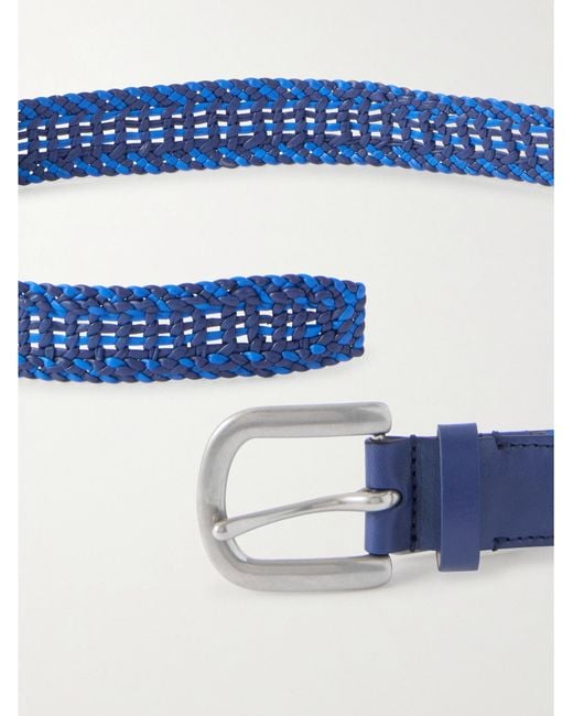 Gabriela Hearst Blue Sam Woven Leather Belt