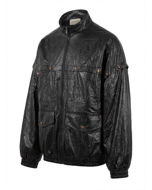 Gucci Black Zippered Casual Jacket