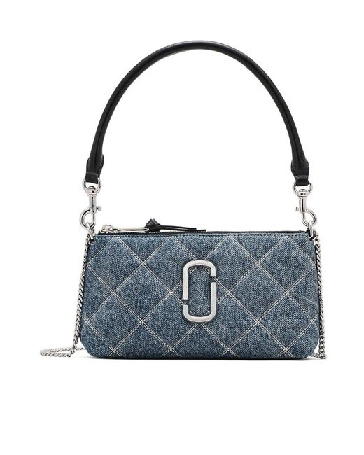 Marc Jacobs Blue The Quilted Denim Utility Cross Body Bag