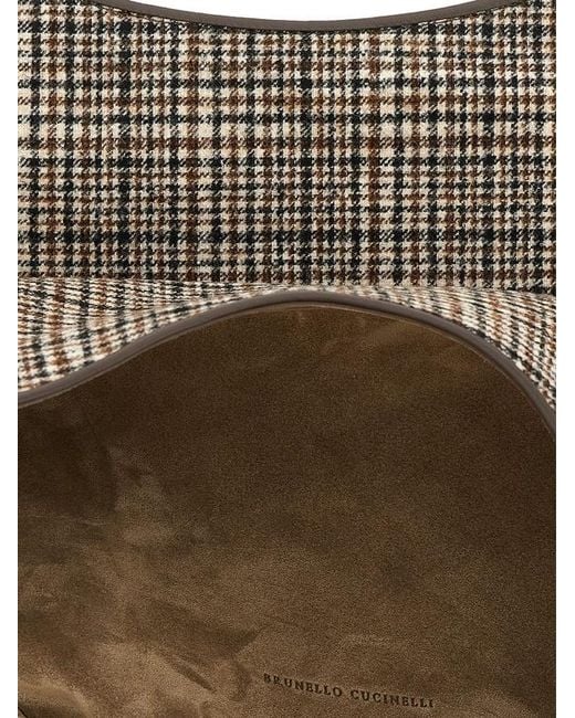 Brunello Cucinelli Brown Monile Reversible Shopping Bag
