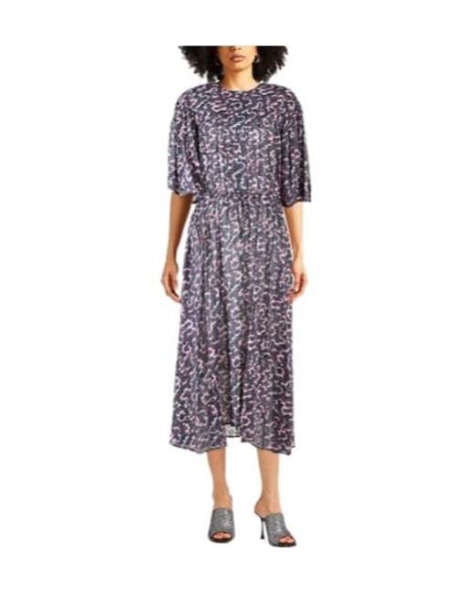 Isabel Marant Purple Flared Sleeve Dress