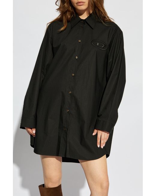 DIESEL Black D-Dalis Shirt Dress