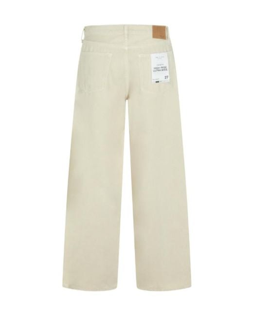Rag & Bone White Sofie Ultra-Wide-Leg Jeans