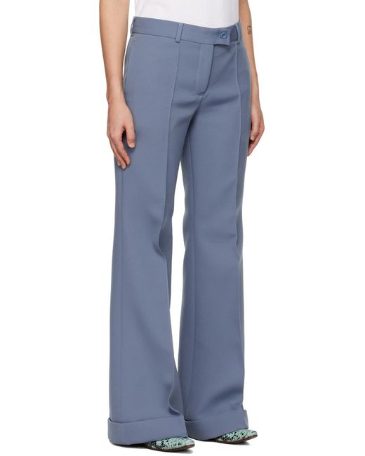 Acne Blue High-Waisted Trousers