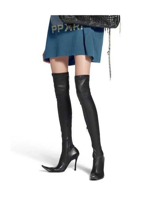 Balenciaga Black Over-Knee Boots
