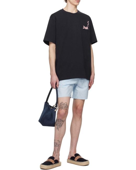 J.W. Anderson Blue Jw Anderson Printed Drawstring Shorts for men