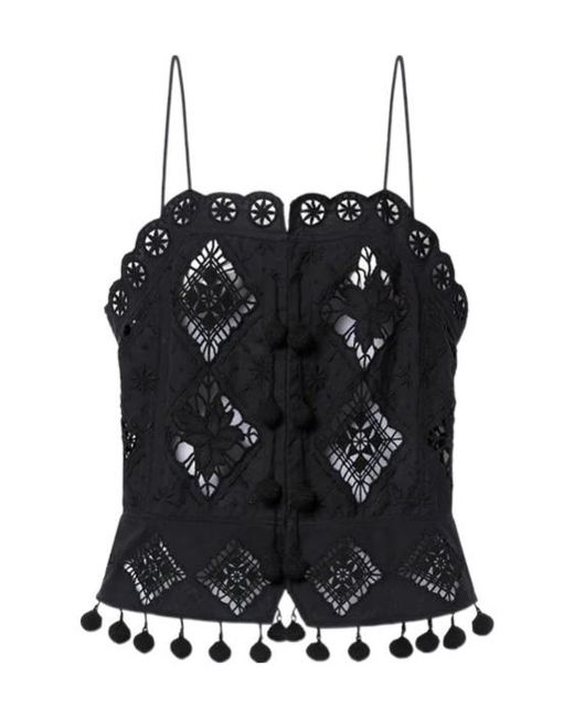 Isabel Marant Black Nelssy Fitted Tank Top