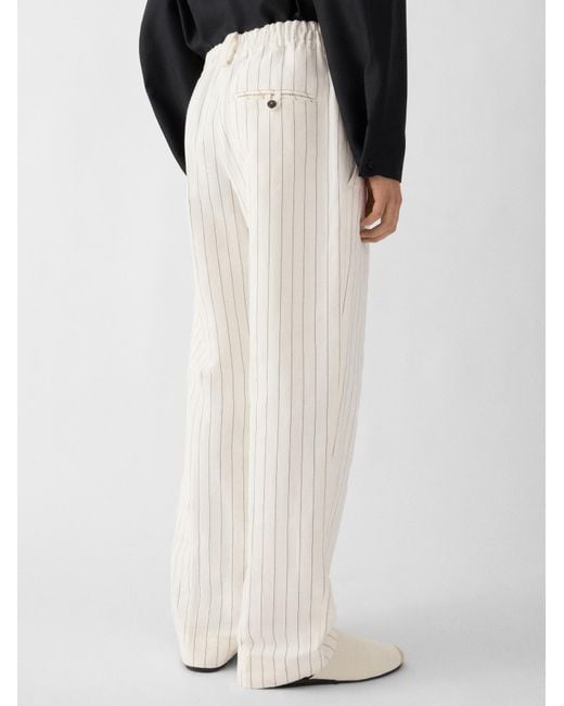 Jacquemus White Striped Tapered Pants for men