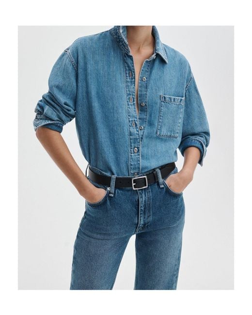 Rag & Bone Blue Patch-Pocket Shirt