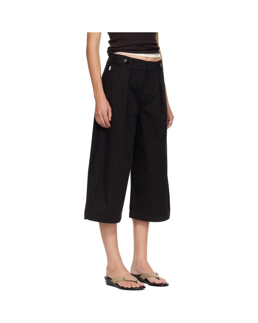 Citizens of Humanity Black Cocoon Pleated Trousers