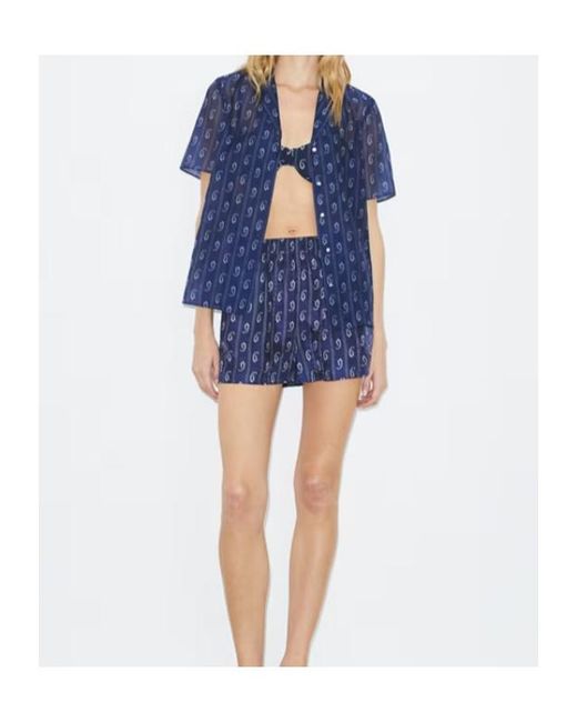 Tory Burch Blue Camp Shorts