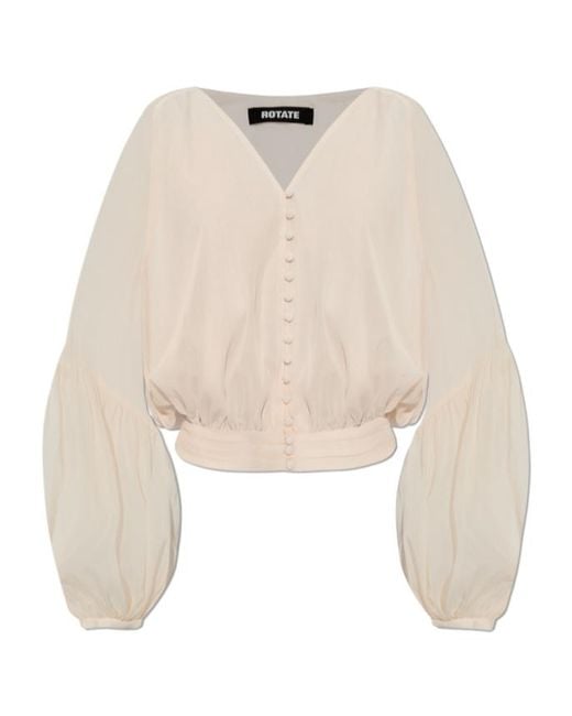 ROTATE BIRGER CHRISTENSEN Natural Boat-Neck Sweater
