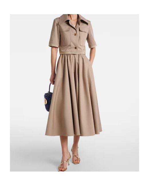Patou Natural Cropped Button-Down Casual Jacket