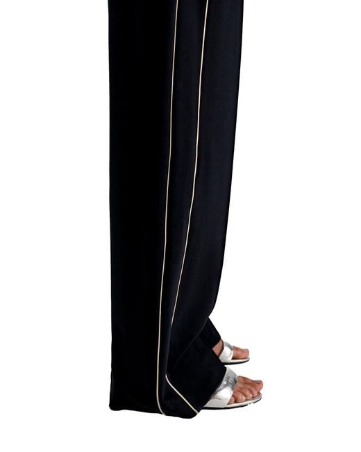 Dorothee Schumacher Blue Casual Attraction Side-Stripe Track Pants
