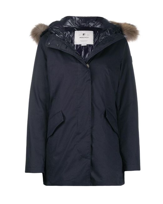 Woolrich Blue Padded Parka Coat