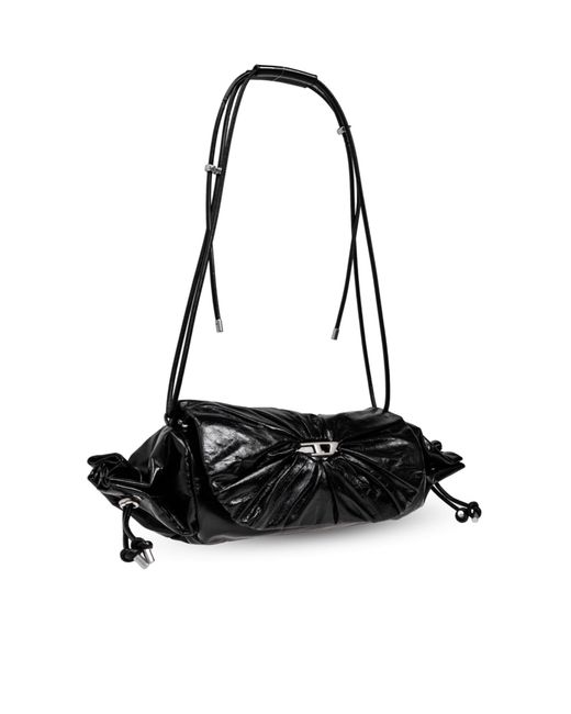 DIESEL Black Scrunch-D Shoulder Bag
