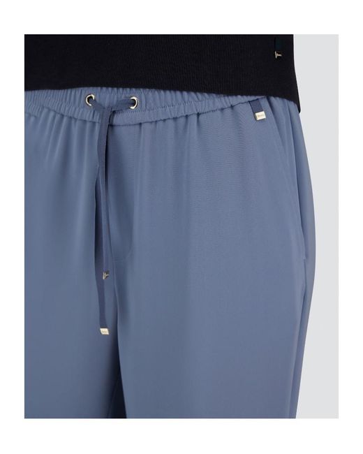 Herno Blue Drawstring Straight-Leg Pants