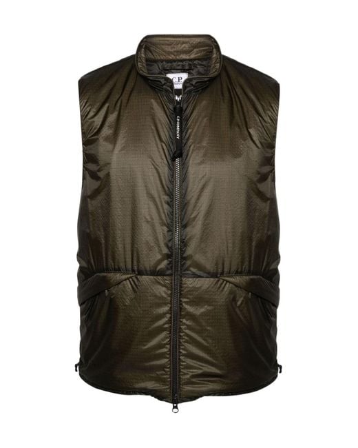 C P Company Green Nada Shell Lens-Detail Vest for men