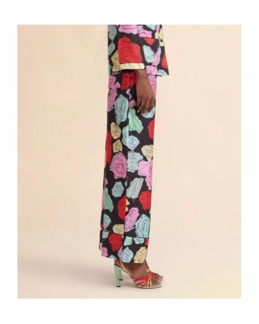 Marni Red Orion Printed Palazzo Trousers