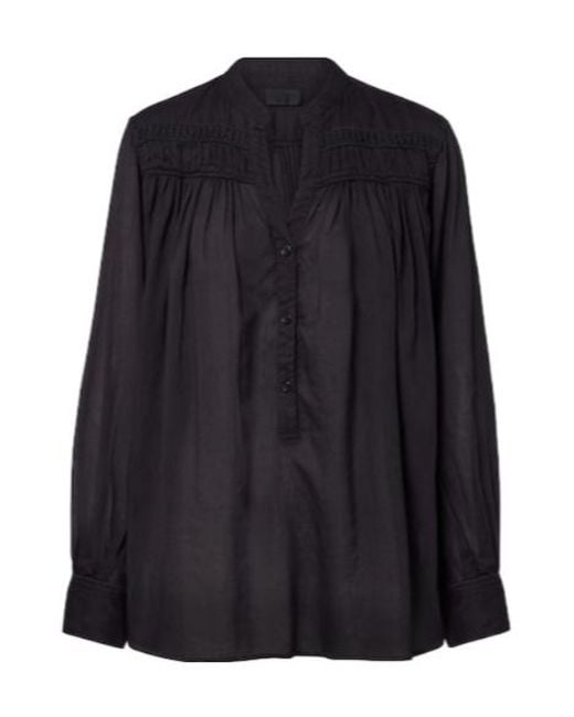 Nili Lotan Blue Clarys Cotton Blouse