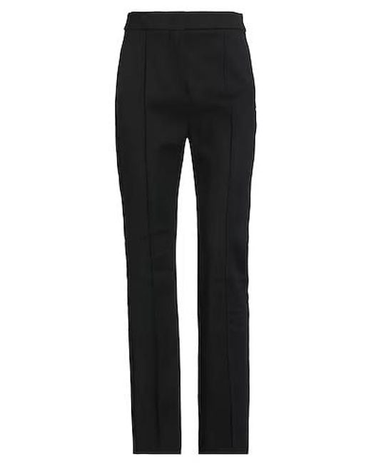 Sportmax Black Solid Color Straight-Leg Pants