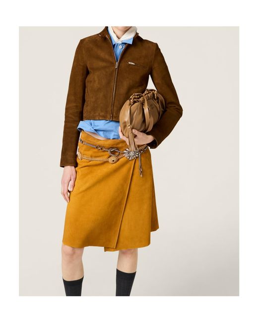Miu Miu Brown Suede Jacket