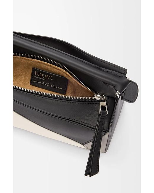 Loewe Black X Albers Puzzle Small Leather Top-Handle Bag