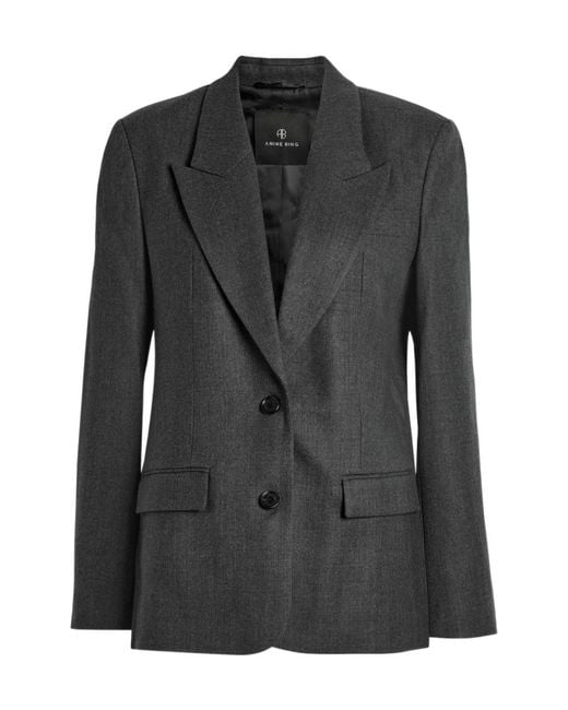 Anine Bing Black Long-Sleeved Suit Jacket