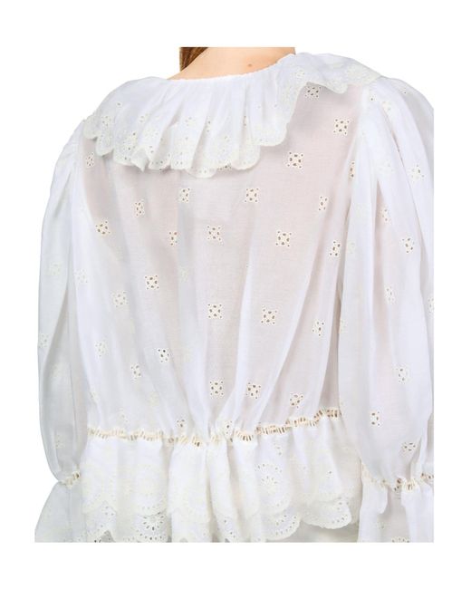 Chloé White V-Neck Top