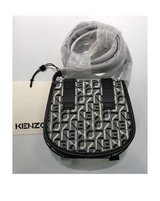 KENZO Gray Logo Cross-Body Bag for men