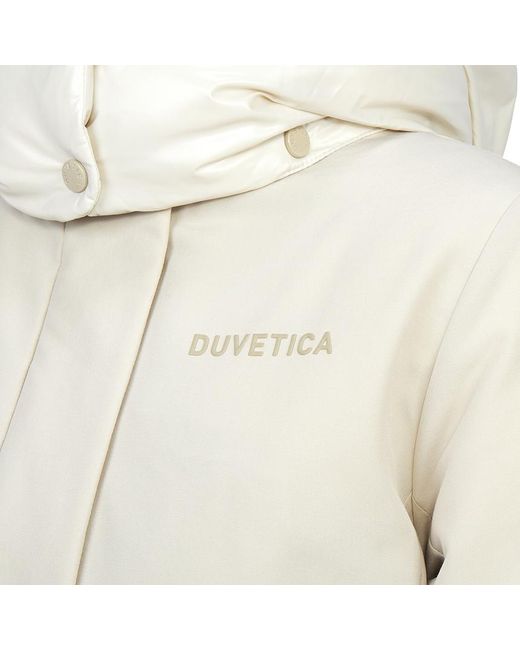 Duvetica Natural Long-Sleeved Hooded Down Jacket
