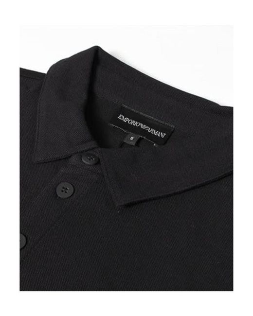 Emporio Armani Black Logo Details Polo Shirt for men