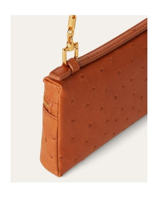 Loro Piana Orange Extra Pocket Mini Pouch