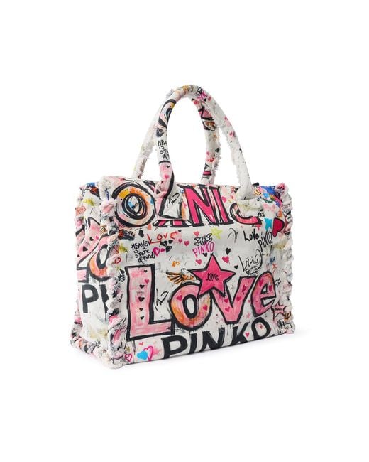 Pinko Red Medium Beach Shopping Bag