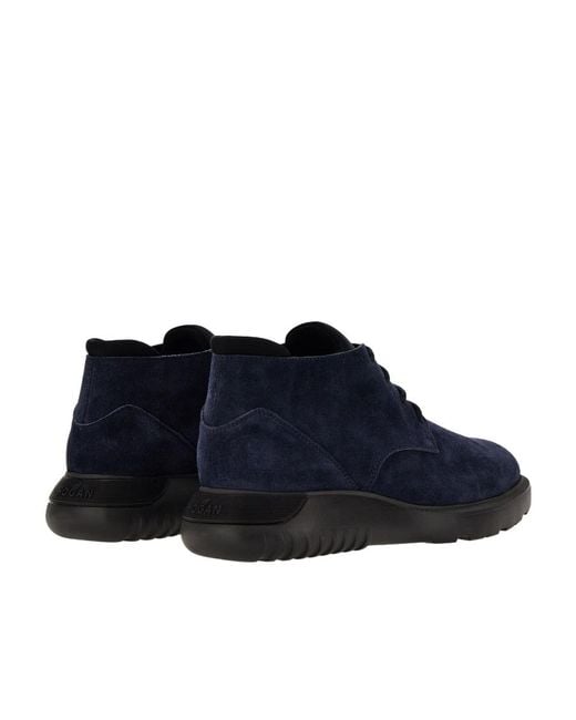 Hogan Blue Desert Lace-Up Brogue Shoes for men