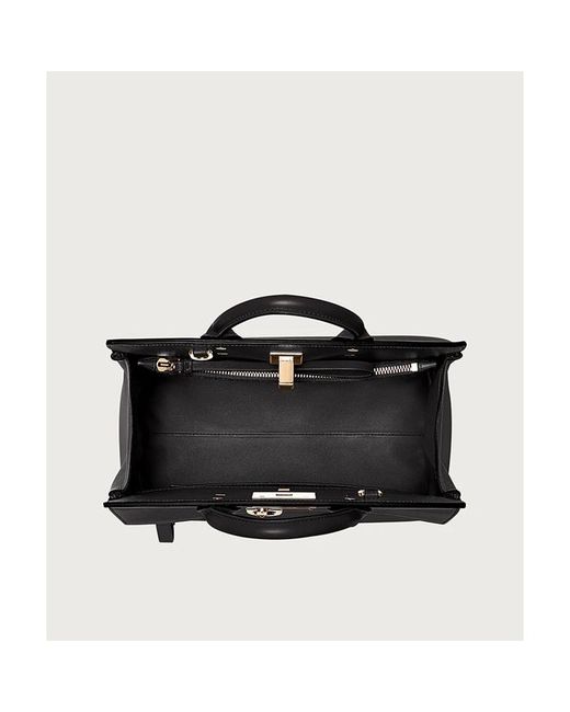Ferragamo Black Logo Handbag