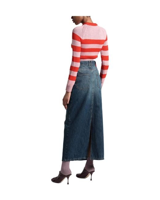 Marni Red Stripedwool Jumpers