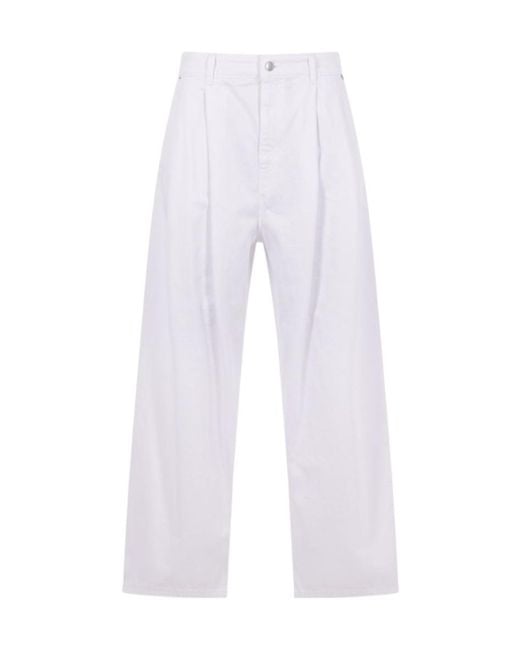 Hed Mayner White Straight-Leg Jeans for men
