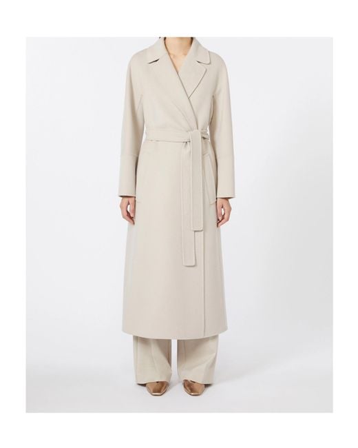 Max Mara White 'S Elisa Belted Coat