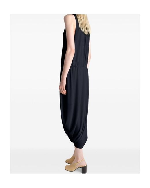 Lemaire Black Ruched Sleeveless Dresses