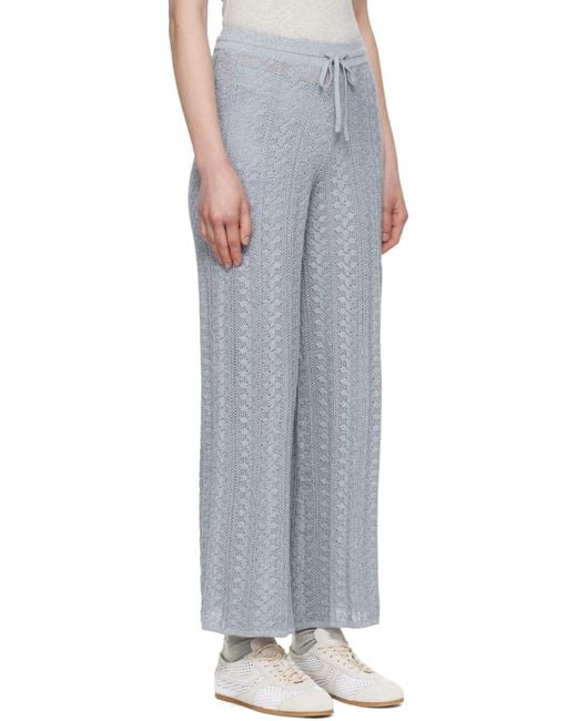 Holzweiler Gray Crochet Trousers