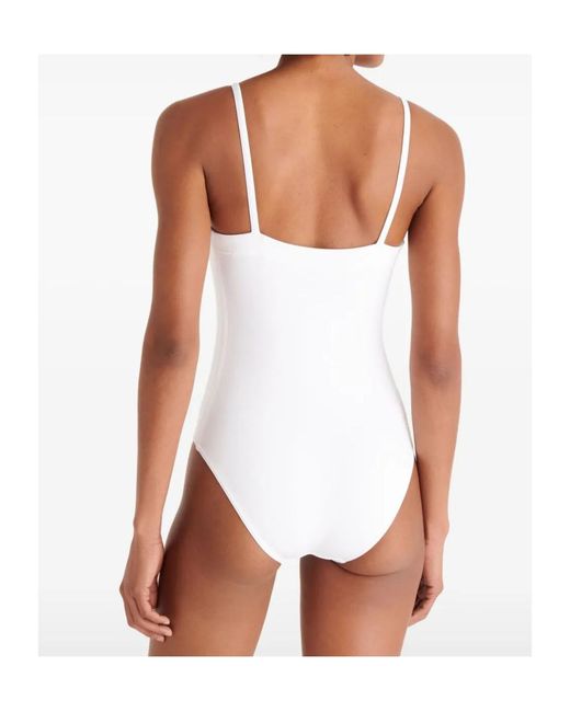 Eres White Aquarelle Strap Swimsuit
