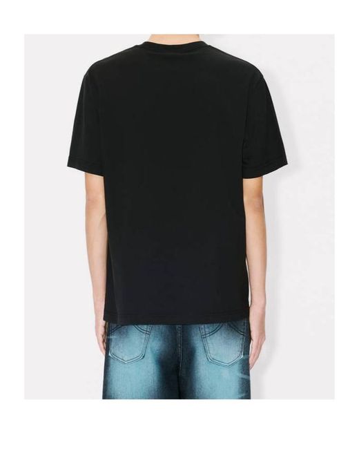 KENZO Black Boke Heart Crewneck T-Shirt for men