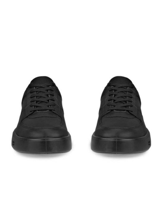 Ecco Black Laced Sneakers for men