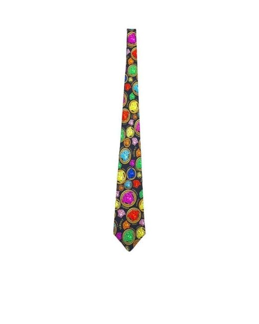 Versace White Medusa Baroque Tie for men