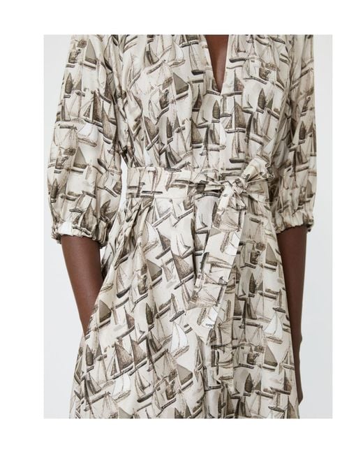 Max Mara White Patterned Dress