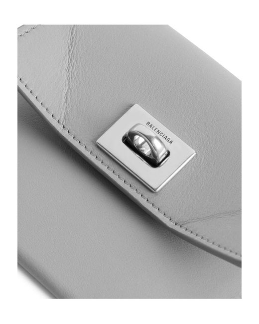 Balenciaga Gray Rodeo Card Holder With Flap