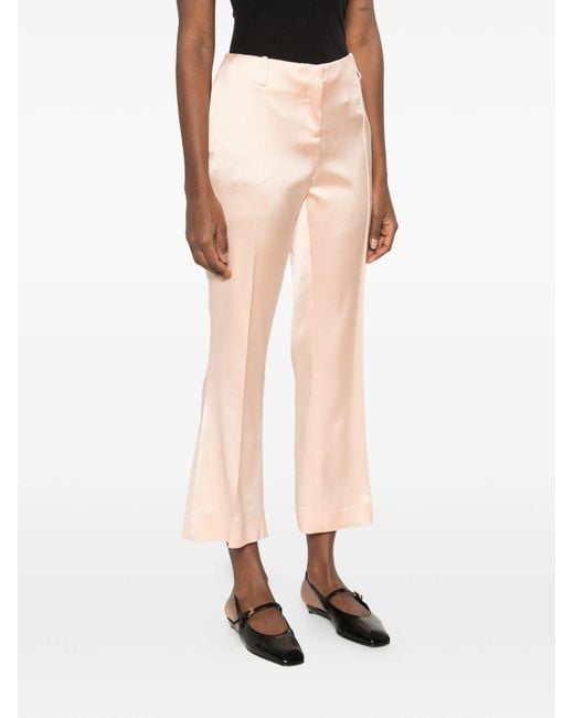 Ermanno Scervino Natural Cropped Flared Trousers