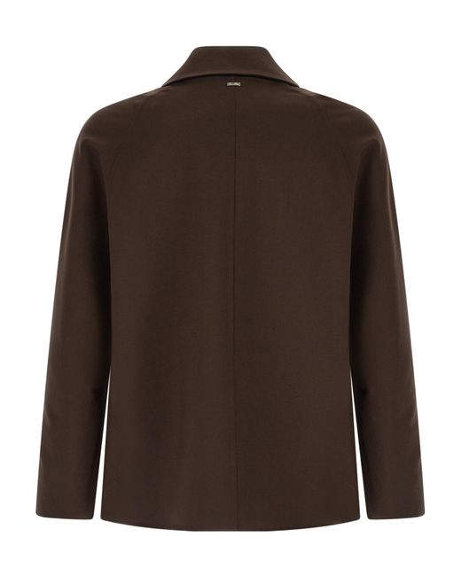 Herno Brown Button-Up Long-Sleeved Jacket for men