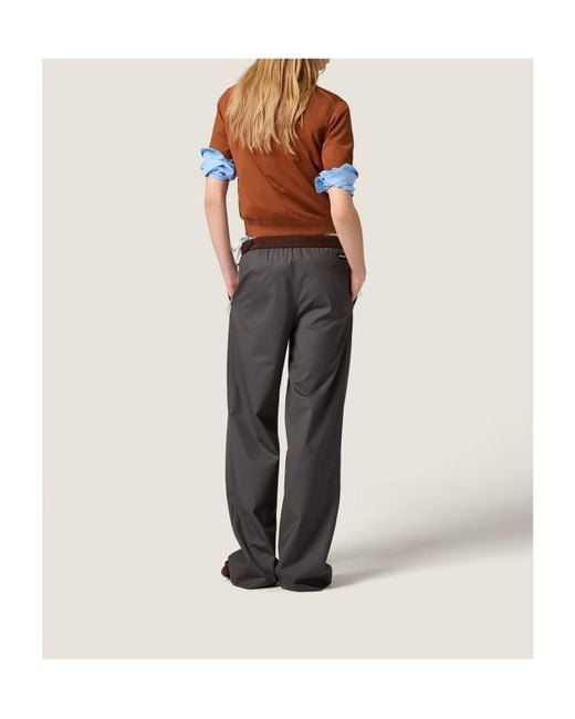 Miu Miu Gray Stretch Wool Pants
